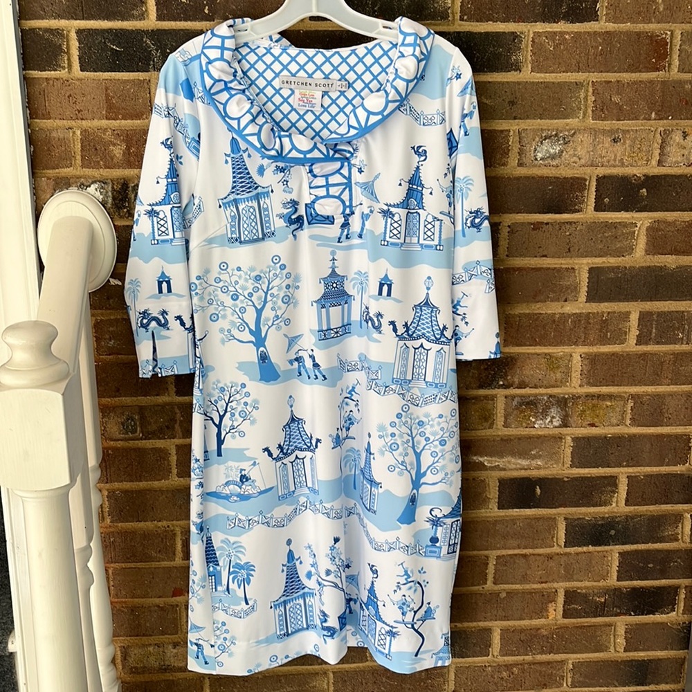 Gretchen Scott 1/4 length sleeve midi dress